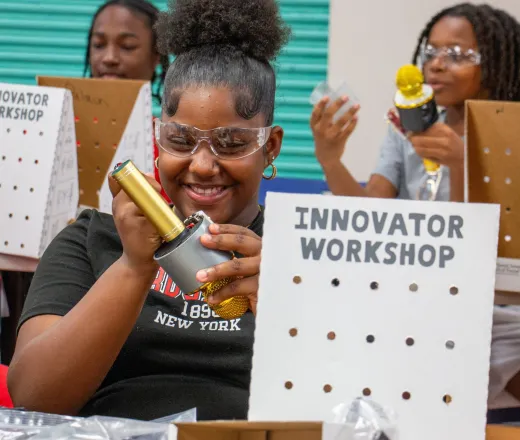 YMCA students learn STEM at an Innovator Workshop